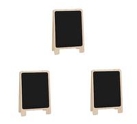 Gadpiparty 3 Piezas Tableros de Madera para Mensajes Escritoras de Madera de Tableros de Mesa Doble Cara Decoración y Notificaciones