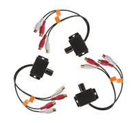 Gadpiparty 3 pomos controladores de graves para amplificador de coche con control de volumen RCA, material plástico y metal, cambios suaves, calidad de sonido, fácil instalación para escenarios de