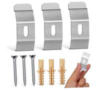 Gadpiparty 3 Soportes Metálicos para Instalación de Persianas Verticales | Repuestos para Cabezal de Ventana, Montaje en Techo o Pared, Incluye Tornillos, Color Plata