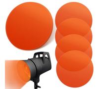 Gadpiparty 30 Geles Correctores de Color Naranja para Iluminación LED Filtros de Difusión Pet, Resistentes al Desgaste, Ideales para Estudios y Decoración