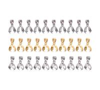 Gadpiparty 30 piezas Cierres de Colgante de Acero Inoxidable Hebillas Metálicas para Collares y Llaveros Accesorios Duraderos para Joyería DIY Colores Acero y Dorado Diseño Fácil de Usar