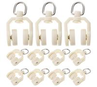 Gadpiparty 30 Piezas de Correderas para Cortinas Ruedas Silenciosas de Polea para Rieles Rectos y Curvos Repuesto de Rodillos de Cortina Compatibles Ventanas Puertas Corredizas y