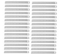 Gadpiparty 30 Piezas Regla Metálica Rígida Acero Inoxidable Resistente para Carpintería Medición Dibujo Guitarra Precisión Herramienta
