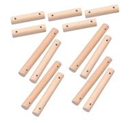 Gadpiparty 30 Piezas Varillas de Madera Redondas sin Tratar para Manualidades Barras de Madera para Escaleras de Jaula de Pájaros Palos de Escalada para Mascotas Accesorios Seguros y