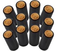 Gadpiparty 300 Tapones de Plástico Retráctil para Botellas de Vino, Material Pvc Negro Bordes Redondeados, Fácil de Usar y Ahorro de Espacio para Envasado Casero