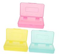 Gadpiparty 3piezas Caja Organizadora De Lápices Plástica Unidades Multifunción Estuche De Papelería