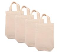 Gadpiparty 4 bolsas reutilizables para botellas de vino hechas de elegante lona blanca con asas, bolsas de vino fáciles de transportar para ocasiones festivas y dar un portador elegante y con clase