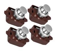 Gadpiparty 4 Cerraduras Para Caravanas Con Botón Pulsador Para Puertas De Armarios Pestillo Pulsador Para Armarios Cerradura De Botón Para Caravanas