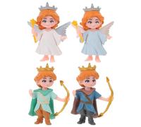 Gadpiparty 4 Figuras de Princesas y príncipes: Figuras de Princesas en Miniatura, esculturas románticas de Pareja para centros de Mesa de Compromiso, Aniversario y Boda.