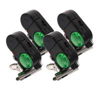 Gadpiparty 4 Piezas Alarma Electrónica y Clip Fuerte para Caña de Pescar Alta Sensibilidad Alarma Sonora Fuerte LED Material Plástico Negro Varios Estilos para Pesca de Carpas