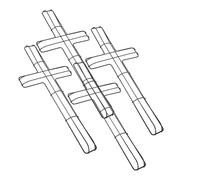 Gadpiparty 4 Piezas Marcos de Aro de Hierro Forma de Cruz Marco de Guirnalda Metálico para Manualidades Decoración Festiva para Navidad Pascua y Halloween Diseño Ligero y Fácil de Instalar