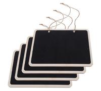 Gadpiparty 4 Piezas Mini Pizarra Rectangular Negra 16x12 Cm de Doble Cara de Madera de Chopo Cuerda de Yute para Señalización en Jardín y Decoración de Plantas