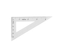 Gadpiparty 4 Piezas Regla de Plástico Transparente de Set de de Geometría para Estudiantes y Incluye Regla Transportador y Triángulos para Escolares