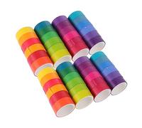 Gadpiparty 48 rollos Cinta Washi Adhesiva Brillantes para Manualidades Decoración de Diarios y Cinta Decorativa para Proyectos DIY y Scrapbooking