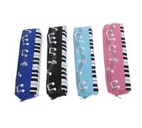 Gadpiparty 4piezas Estuche para Lápices Diseño De Piano Unidades Bolsa para Bolígrafo Portátil