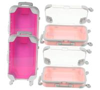 Gadpiparty 4piezas Estuche Resistente Al Desgaste para Cosméticos Caja De Brochas Organizador De Viaje Mini Maletín Ligero y Compacto