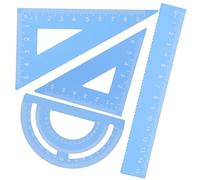 Gadpiparty 4piezas Regla De Metal De Aleación De Aluminio para Estudiantes Incluye Transportador para Matemáticas y Dibujo Casa o Escuela