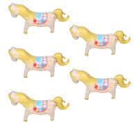 Gadpiparty 5 Globos de Aluminio Inflables y Duraderos Forma de Caballo para Decoración de Fiesta de Cumpleaños Temática de Circo para Fiestas Infantiles y Carnavales