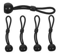 Gadpiparty 5 Piezas Cortina de bola de primavera reemplace la persiana mantenga presionada elásticos de sombra cables de encuadernación cuerda de cortina corbatas el plastico Negro