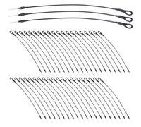 Gadpiparty 50 cordones de alambre de acero antirrobo con pasadores de bloqueo para venta al por menor, ropa, bolsas, equipaje, cuerda colgante de alta dureza, compatible con etiquetas duras magnéticas