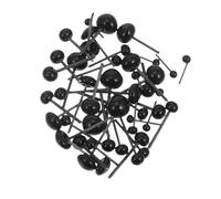 Gadpiparty 50 Piezas De Ojos Artificiales De Peluche para Crochet Ojos De Plástico para Crochet Ojos De Gafas De Crochet Pegatinas De Globo Ocular Botones De Metal