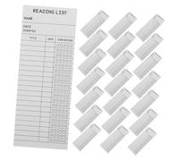 Gadpiparty 50 piezas Marcapáginas de Lectura Blanco para Bibliotecas Tarjetas de Seguimiento de Libros Resistente sin Agujero Accesorios Prácticos para Estudiantes y Profesores