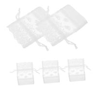 Gadpiparty 5piezas Bolsa Cordón De Encaje Love Bolsas De Malla para Joyería Pequeñas para Obsequio para Bodas y Fiestas
