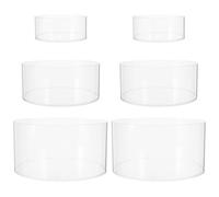 Gadpiparty 6 elevadores acrílicos para Buffet: Expositor de Alimentos para Mesa de Buffet, Cajas cúbicas de Postre con Fondo Hueco para exhibir Comida en Fiestas y Catering.