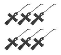 Gadpiparty 6 Marcapáginas de Pu con Forma de Cruz para Libros y Biblia, Diseño Elegante Negro, Adecuado para Estudio Bíblico y Uso en Iglesia en Pascua