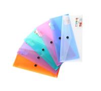 Gadpiparty 6 Piezas Carpeta Organizadora de Documentos de Pp con Botón a Presión, Práctica para Almacenamiento en Escuela, Sobres Transparentes para Papeles y Folios Color Aleatorio