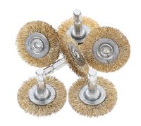 Gadpiparty 6 Piezas Cepillo de Alambre para Taladro Vástago Hexagonal, Rueda de Alambre de Acero Recubierto de Cobre para Desoxidación Rápida y Mantenimiento de Automóviles