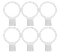 Gadpiparty 6 Piezas Conector de Conos de Seguridad Vial de Pvc Blanco Excelente Flexibilidad Compatible Varillas para Señalización de Riesgo y Seguridad en Tráfico