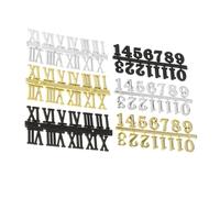 Gadpiparty 6 piezas Kit Números para Reloj Colgante Accesorios DIY con Números Árabes y Reemplazo Fácil para Reloj de Pared Colores Negro Dorado y Plateado Compatibles con
