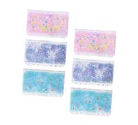 Gadpiparty 6 Piezas Packs Fundas para Brillantes Rosa y Azul Organizadores de Archivos para Oficina Escuela y
