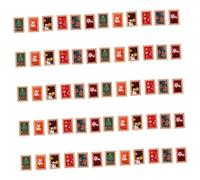 Gadpiparty 60 Piezas Mini Vintage Resin Picture Frames For Christmas Table Decorations Small Retro Photo Frames For Dollhouse Display DIY Holiday Crafting Ornaments with Festive Designs