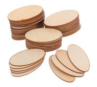 Gadpiparty 60 Piezas Oval Wood Cutouts Thick Unfinished Wooden Pieces For Diy Crafts Painting And Home Decoration For Creative Art Projects And Versatile Designs