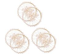 Gadpiparty 6piezas Decorativos Círculos De Perlas para Fotografía De Joyería y Arte De Uñas Accesorios para Productos De Maquillaje y Moda