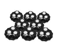 Gadpiparty 8 Piezas Ruedas Autoadhesivas para Muebles Rodillos Giratorios Estilo Triple Bola Mini Ruedas para Electrodomésticos y Cocina Adhesivas y Silenciosas Negras