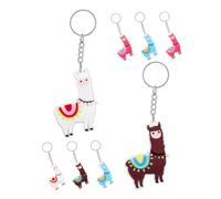 Gadpiparty 8 Piezas Unidades Llaveros Alpaca Coloridos Colgantes Mochila Niñas Regalo Fiestas Cumpleaños Bolsas Infantiles Accesorios Decorativos