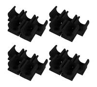 Gadpiparty Abrazaderas de Fijación de Plástico para Tubo de Asiento de Inodoro, 20 Unidades Negras, Clips para Soporte de Silla de Ruedas, Compatibles Tubos de 22 Mm, Accesorio para