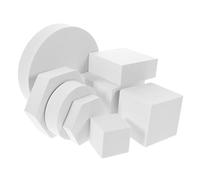 Gadpiparty Accesorios de Fotografía de Espuma en Forma de Cubo Geométrico Blanco 8 Piezas para Fondo Decorativo y Fotografía de Joyería y Cosméticos