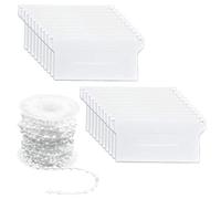 Gadpiparty Accesorios en Cortinas Verticales para Placa Inferior de Plástico Blanco, Juego de 20 Piezas para Renovar y Ajustar Longitud Dormitorio o Comedor