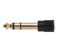 Gadpiparty Adaptador de audio de 3,5 mm a 6,35 mm para amplificador y micrófono, construcción de cobre y plástico con calidad de sonido y fácil de conectar y usar, adecuado para ajustes de rendimiento