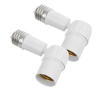 Gadpiparty Adaptador Extensor de Enchufe de Luz E27, 2 Unidades, Base Portalámparas Flexible y Ajustable 360°, Tubo Prolongador para Iluminación Bricolaje, Soporte para Bombilla Led, Uso