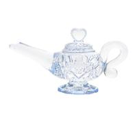 Gadpiparty Adorno de Lámpara Decorativa Grande Aladino en Acrílico Transparente con Diseños Ornamentales Vintage para Decoración de Escritorio Hogar