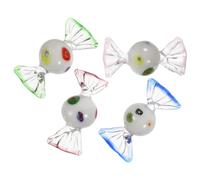Gadpiparty Adornos de caramelo y estilo que no se deforma fácilmente, 4 piezas decorativas de cristal con una variedad de formas, acabado elegante y brillante para decoración del hogar para uso en