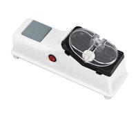 Gadpiparty Afilador de Cuchillos Eléctrico Práctico de Plástico Blanco para Cuchillos de Cocina y Quesos Almacenamiento Fácil para Uso Doméstico Color Aleatorio
