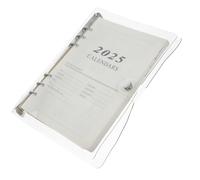 Gadpiparty Agenda Planificadora Transparente de PVC Cuaderno de Notas Recargable para Oficina y Organización Diaria Planificador con Anillas para la Planificación Desarrollo de