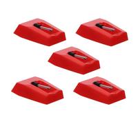 Gadpiparty Agujas de Repuesto para Tocadiscos y Gramófonos, 5 Piezas, Aguja Giratoria de Aluminio Roja Compatible Discos de Vinilo, Accesorio para Giradiscos de Audio Doméstico