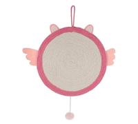 Gadpiparty Alfombra Rascadora para Gatos Forma de Ángel Rosa, Hecha de Cuerda de Sisal y Eva, Adecuado para Descansar y Proteger Muebles en Balcón o Ventana